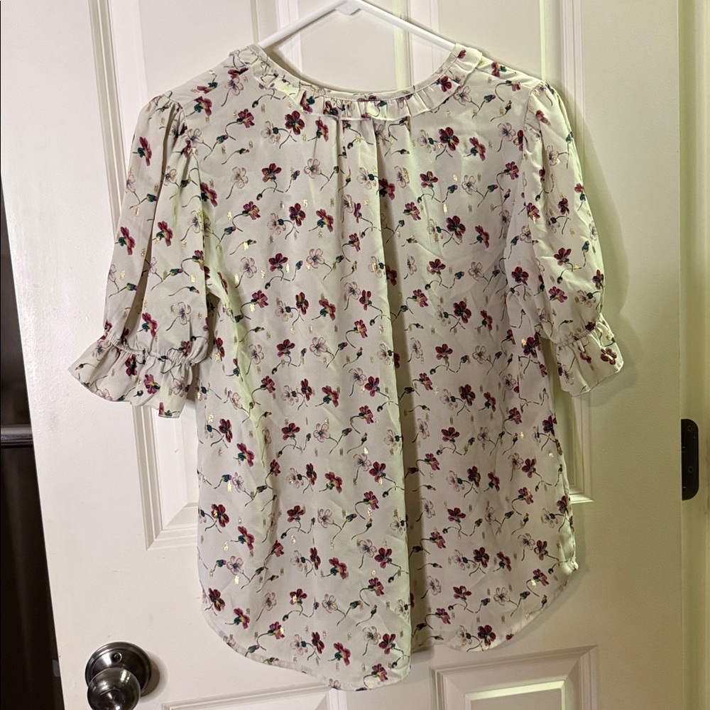 Jon & Anna Contemporary White Floral Blouse - Picture 2 of 3